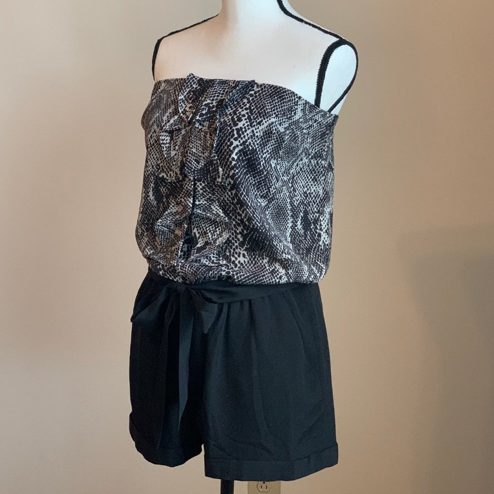 Express Strapless Ruffled Romper - Picture 2 of 5